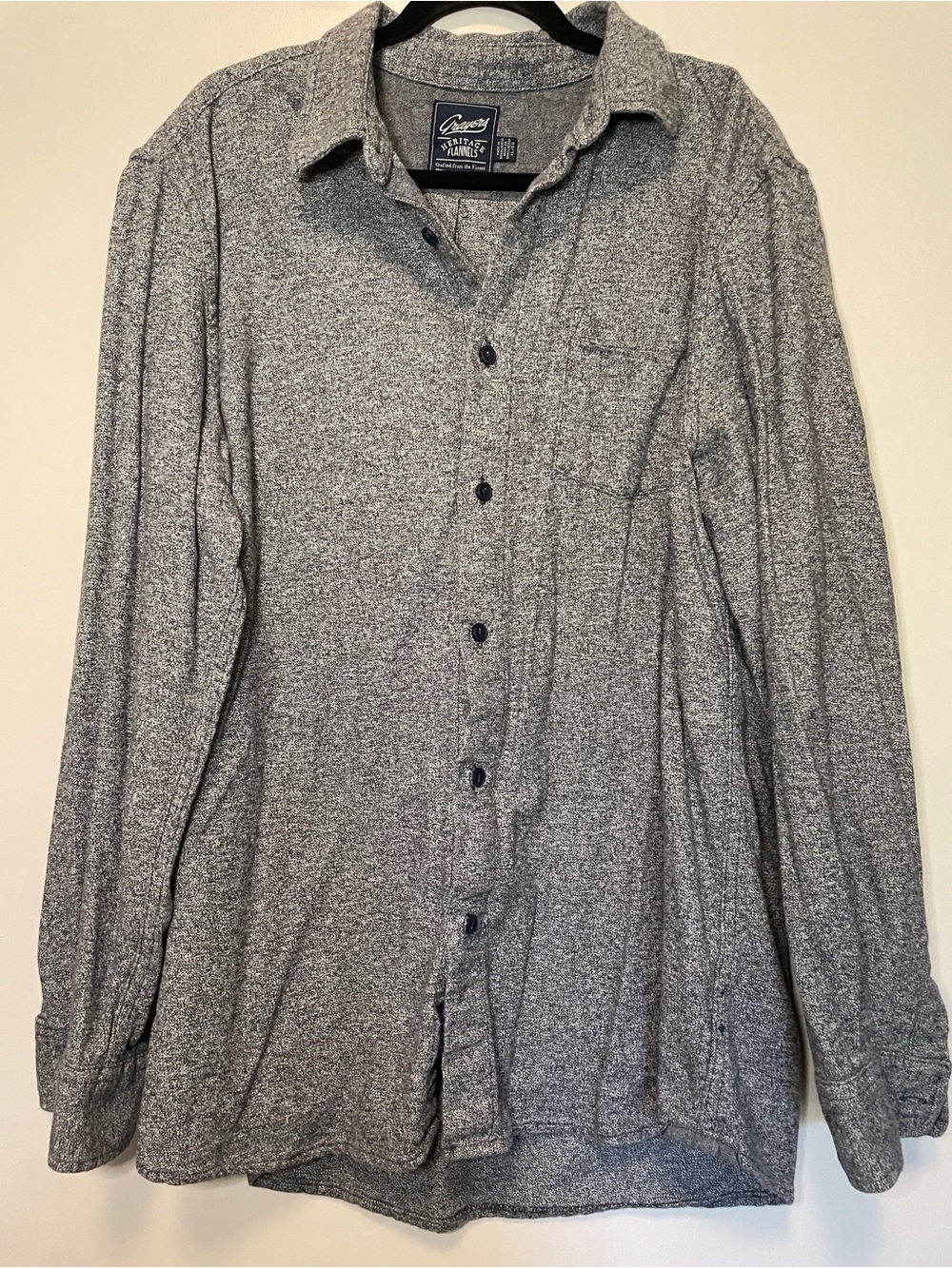 Grayers Men's Heather Gray Long-Sleeve Button-Down Shirt